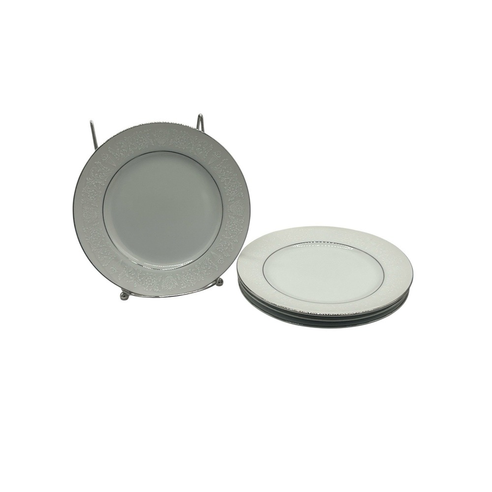 Set Of 4 Crown Victoria Lovelace Fine China 6" Dessert/ Salad Bread Plates Japan